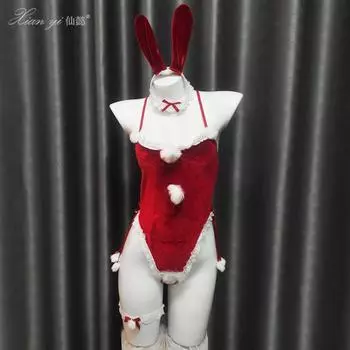 Xianyi сексуальное нижнее белье Bunny Girl Uniform соблазнение сексуальный горячий рождественский комбинезончик съемный костюм женский S33 average size