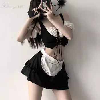 Xianyi сексуальное нижнее белье женское без съемных страстных одежд старшая горничная униформа соблазнение Sm постельный костюм женский 459 average size