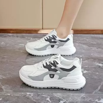 Xiaobai спортивная обувь женская новая весенняя универсальная женская обувь с мягкой подошвой кроссовки Forrest Gump для студентов K 35 бежевый