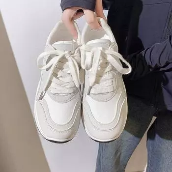 Xiaobai Sports Shoes Женская новая весенне-осенняя легкая обувь Forrest Gump Platform Dad Shoes Универсальная беговая обувь 35