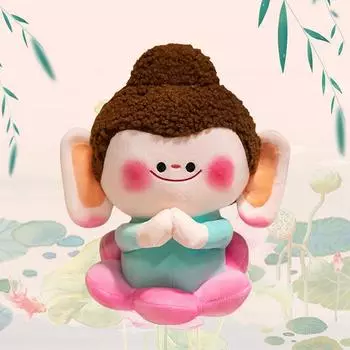 Xiaohongshu Same Lotus Buddha Plush Toy Cute Cartoon Buddha Doll Room Decoration Student Gift 30cm
