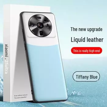 Xiaomi 12S Ultra Liquid Leather Anti-Fall Protective Phone Case Xiaomi Mi 12S Ultra белый/серый
