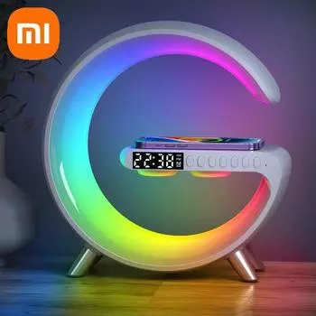 Xiaomi 2023 НОВЫЙ Умный Свет Беспроводной Мобильного Питания Bluetooth Динамик Будильник Свет Пробуждения Атмосфера Свет Белый Шум Свет Сна чёрный
