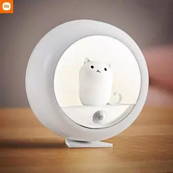Xiaomi 3Life милый ночник USB перезаряжаемый датчик человеческого тела ночник для спальни, лестницы, кухни