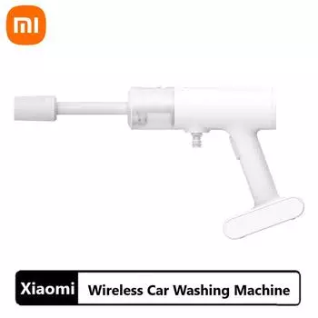 Xiaomi Беспроводная мойка Mijia для автомобиля, бытовая, наружная, с высоким давлением воды, многофункциональная, портативная, чистящая щетка, автомобильный артефакт, литиевая батарея белый