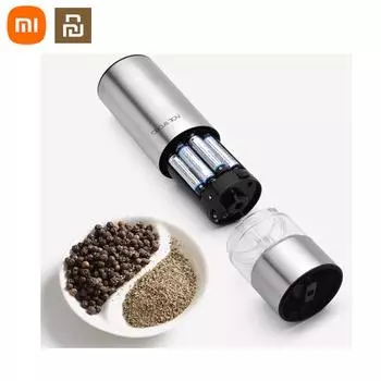 Xiaomi Circle Joy электрическая автоматическая мельница для перца и соли, светодиодная подсветка, 5 режимов, фарфоровая мельница для перца и специй, набор стержневых мельниц