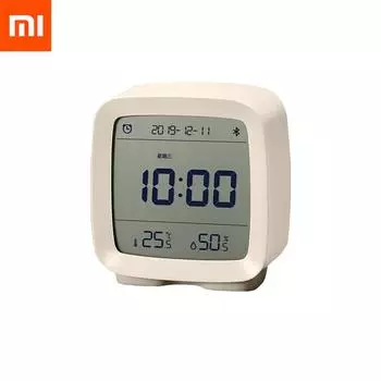Xiaomi Cleargrass Bluetooth Будильник Смарт-контроль температуры Влажность Дисплей ЖК-экран Регулируемый ночной свет бежевый