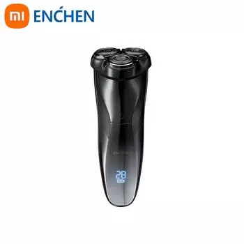 Xiaomi ENCHEN Blackstone 3D электробритва IPX7 Водонепроницаемая влажная и сухая бритва двойного назначения с ЖК-дисплеем для лица, бороды, бритва для мужчин чёрный