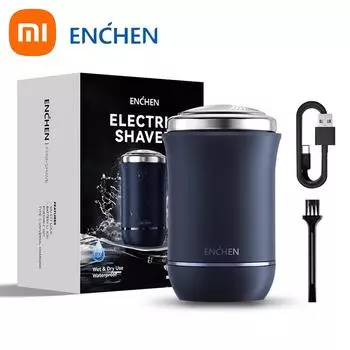 Xiaomi ENCHEN ES1 Мини бритва электрическая бритва влажная сухая двойного назначения водонепроницаемая для мужчин борода машина синий