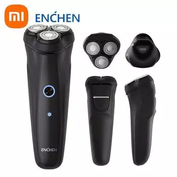 Xiaomi ENCHEN Warrior электрическая бритва для бритья бороды машинка для мужчин 3D плавающий триммер для бороды чёрный