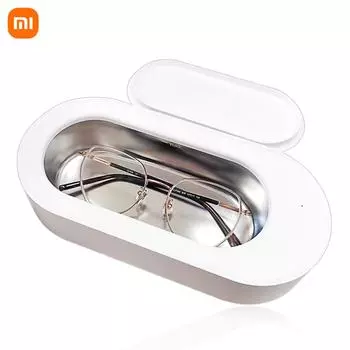 Xiaomi EraClean Ультразвуковая чистящая машина 45000 Гц Высокочастотная вибрационная мойка Очиститель для мытья ювелирных изделий, очков, часов белый