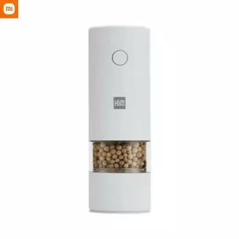 Xiaomi HUOHOU Автоматическая электрическая мельница для перца, соли, светодиодная подсветка, 5 режимов, фарфоровая мельница для специй, керамическая мельница