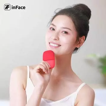 XIAOMI Inface Обновленная версия Щетка для очищения лица Электрическая звуковая щетка для лица Глубокая очистка Водонепроницаемый инструмент красный