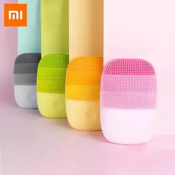 Xiaomi InFace Очищающее средство для лица Инструменты для ухода за кожей лица Водонепроницаемое силиконовое электрическое звуковое очищающее средство Массажер для красоты лица розовый