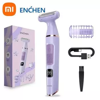 Xiaomi Электробритва ENCHEN A1 для сухого и влажного бритья, триммер для тела, триммер для волос, триммер для бороды, сеточная бритва для женщин чёрный