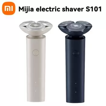Xiaomi Электробритва Mijia S101 для мужчин, бритва для мытья бороды, 18 лезвий, роторная темно-синий