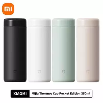 Xiaomi Кружка Mijia Mini Mug из нержавеющей стали 316, высококачественная переносная чашка для чая для мальчиков и девочек 301-400ml зелёный