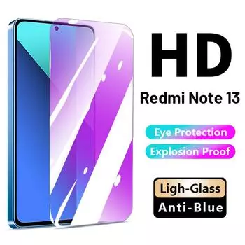 Xiaomi Mi 12 Lite 10T 11T Poco X3 X4 X5 X6 Redmi Note 8 9 9S 10 10S 11 11s 12s 13 13s 9C 10C 12C 13C 9T 9A Анти-синее закаленное стекло для экрана Redmi Note 9