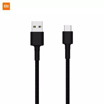 XIAOMI Mi Плетеный USB-кабель типа C, 100 см чёрный