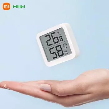 Xiaomi MIIIW 2,1-дюймовый домашний высокоточный монитор температуры и влажности для детской комнаты с огромным ЖК-экраном белый