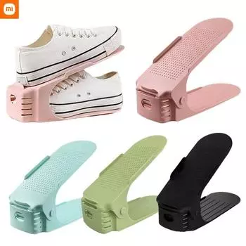 Xiaomi Mijia 5-10 шт. регулируемая полка для обуви, двойная полка, держатель для обуви, экономия места, органайзер для хранения обуви, отделения для обуви для организации гардероба 5 PCS