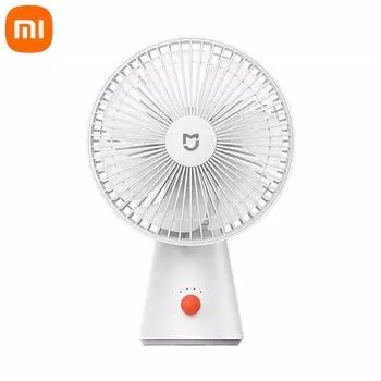 Xiaomi Mijia desktop mobile fan Small household charging office shaking head portable dormitory desktop fan белый