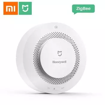 Xiaomi Mijia Honeywell Дым Пожарный датчик Сигнализация Детектор Звуковой визуальный датчик дыма Пульт Mi Home Smart APP Control No Battery белый