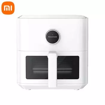 Xiaomi Mijia Intelligent Air Fryer 5.5L Visual Edition Бытовая многофункциональная невращающаяся полностью автоматическая машина для приготовления картофеля фри белый