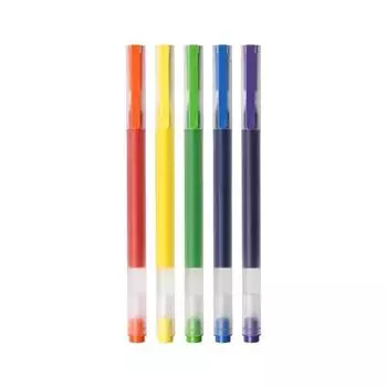 Xiaomi Mijia супер прочная красочная ручка для письма, 5 цветов, Mi Pen 0,5 мм, гелевая ручка, ручки для подписи для школы, офиса, рисования