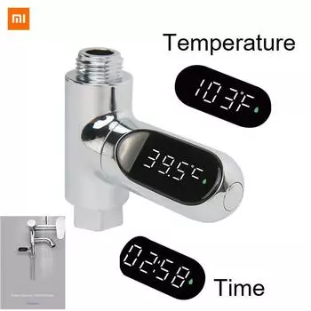 Xiaomi Mijia ZHINUAN V2 Термометр для душа, светодиодный термометр по Цельсию по Фаренгейту, самогенерирующийся электрический измеритель температуры воды