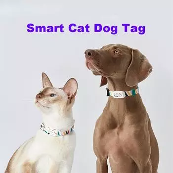 Xiaomi PETKIT анти-потерянные умные персонализированные ошейники для собак и кошек, регулируемые мягкие нейлоновые водонепроницаемые ошейники для щенков, бирки, аксессуары для домашних животных, приложение работает
