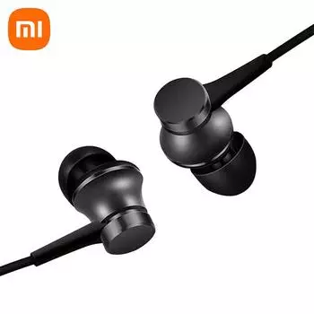 Xiaomi Piston 3 Earphone Bass Проводные 3,5 мм внутриканальные спортивные наушники с микрофоном Гарнитура для телефона чёрный