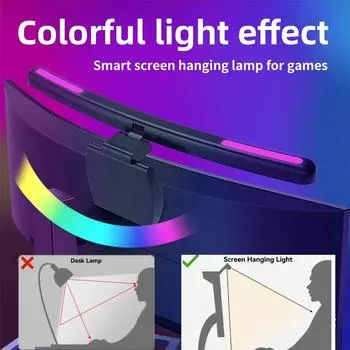 Xiaomi RGB LED монитор ночник бар USB Flexo светодиодный настольный светильник компьютерная игра свет экран плавное затемнение для спальни прикроватный