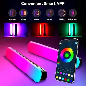 Xiaomi RGB Night Light Music Rhythm Lights Bar USB LED Настольная лампа Дистанционное управление Настройка Игровая комната Украшения Рождественский подарок