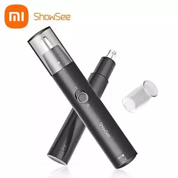 Xiaomi Showsee Портативный Ухо Нос Волос Бритва Малошумный Резак Электрический Мини Нос Волос Триммер серый