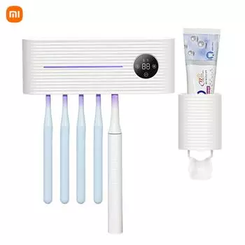 Xiaomi Sothing UV Light Стерилизатор для зубных щеток Держатель для подавления бактерий Зубная щетка Антибактериальный автоматический дозатор зубной пасты