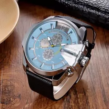 XIAOMI Высококачественные спортивные часы для мужчин Бренд Cagarny Большой циферблат Кварцевые Синие Деловые Наручные часы Relogio Masculino Relojes Hombre