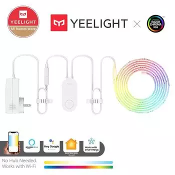 Xiaomi Yeelight RGB световая полоса 1S Интеллектуальный световой браслет Приложение для телефона для умного дома Wi-Fi Цветной светодиод в виде ягненка 2 м до 10 м 16 миллионов 60 светодиодов