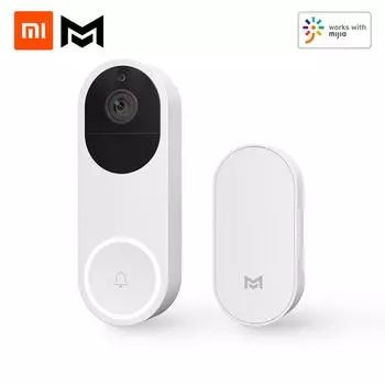 Xiaomo AI Smart Video Doorbell Приложение для идентификации лица 1080P ночного видения Kit Version белый