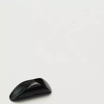 Xiaoxiang Celebrity Style Resin Dark Eye Buttons Double-Sided Nylon Fur Coat Jacket Hair Clothes Decorative Buttons 1 #[dark eye cutting column black] 40x15mm