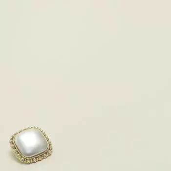 Xiaoxiang знаменитость квадратная жемчужная пуговица металлический твидовый пиджак пиджак свитер декоративная пуговица [Square pearl edge gold] 21 * 23mm