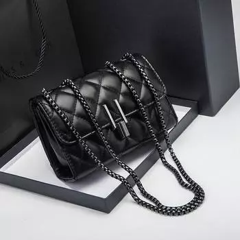 Сумка Xiaoxiangfeng, новая женская сумка, сумка с цепочкой из ромбовидной сетки, модная и универсальная сумка через плечо, сумка через плечо, маленькая сумка