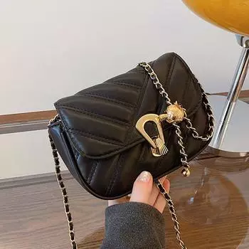 Xiaoxiangfeng черная сумка весенняя новая цепочка с бриллиантами маленькая квадратная сумка нишевая высококачественная текстура сумка через плечо женская белый