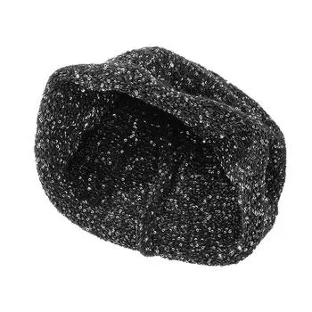 Xiaoxiangfeng elastic catwalk black cold hat sequined knitted headgear versatile punk early autumn new models чёрный