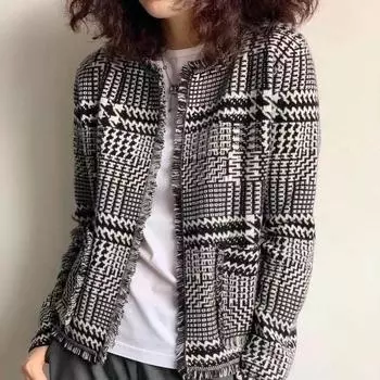 Xiaoxiangfeng кашемировый свитер женский шерстяной кардиган пальто ранняя осень новая вязаная верхняя одежда свитер топ с кисточками S