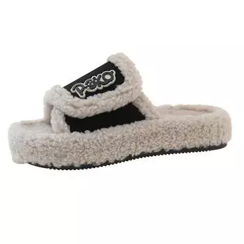 Xiaoxiangfeng Mao Mao Slippers 2025 New Autumn and Winter Indoor Home Cotton Mop Outdoor Wear Non-slip Premium Cotton Slippers Women 35