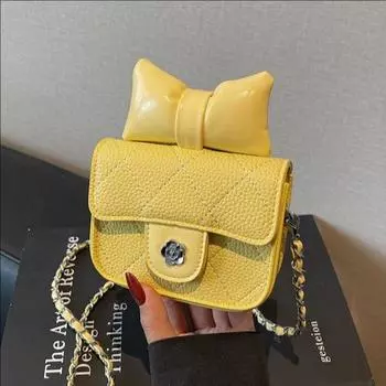 Xiaoxiangfeng Мини-сумка с ромбической цепочкой Женская однотонная универсальная сумка через плечо в иностранном стиле Простая сумка-мессенджер розовый