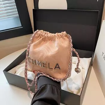 Xiaoxiangfeng rhombus chain bag bag, high-end sense, large-capacity garbage bag, messenger bag, mini shoulder tote bag. белый