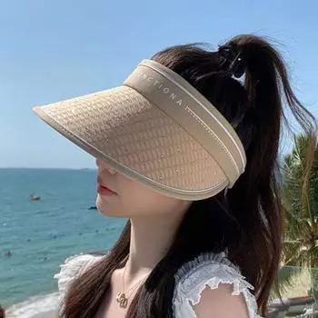 Xiaoxiangfeng солнцезащитный козырек пустой цилиндр шляпа с большими полями солнцезащитная шляпа летняя женская шляпа высокого класса крутая складная шляпа шляпа от солнца с большими полями белый