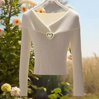 Xiaoxiangfeng Spliced Top Women s Bottoming Shirt S красный